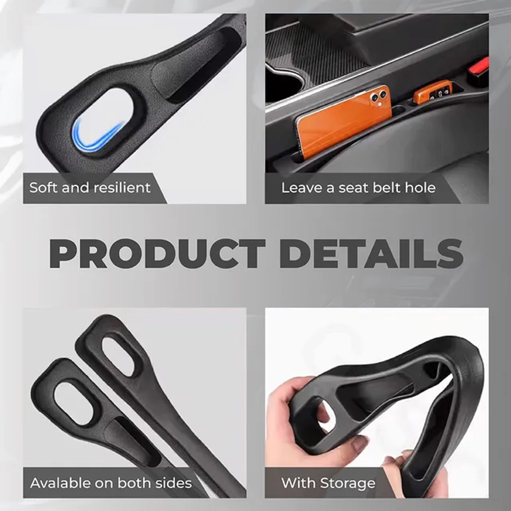 🔥Last Day 50% OFF🔥Universal Car Seat Gap Filler Strip – Anti-Drop Pad with Seatbelt Slot
