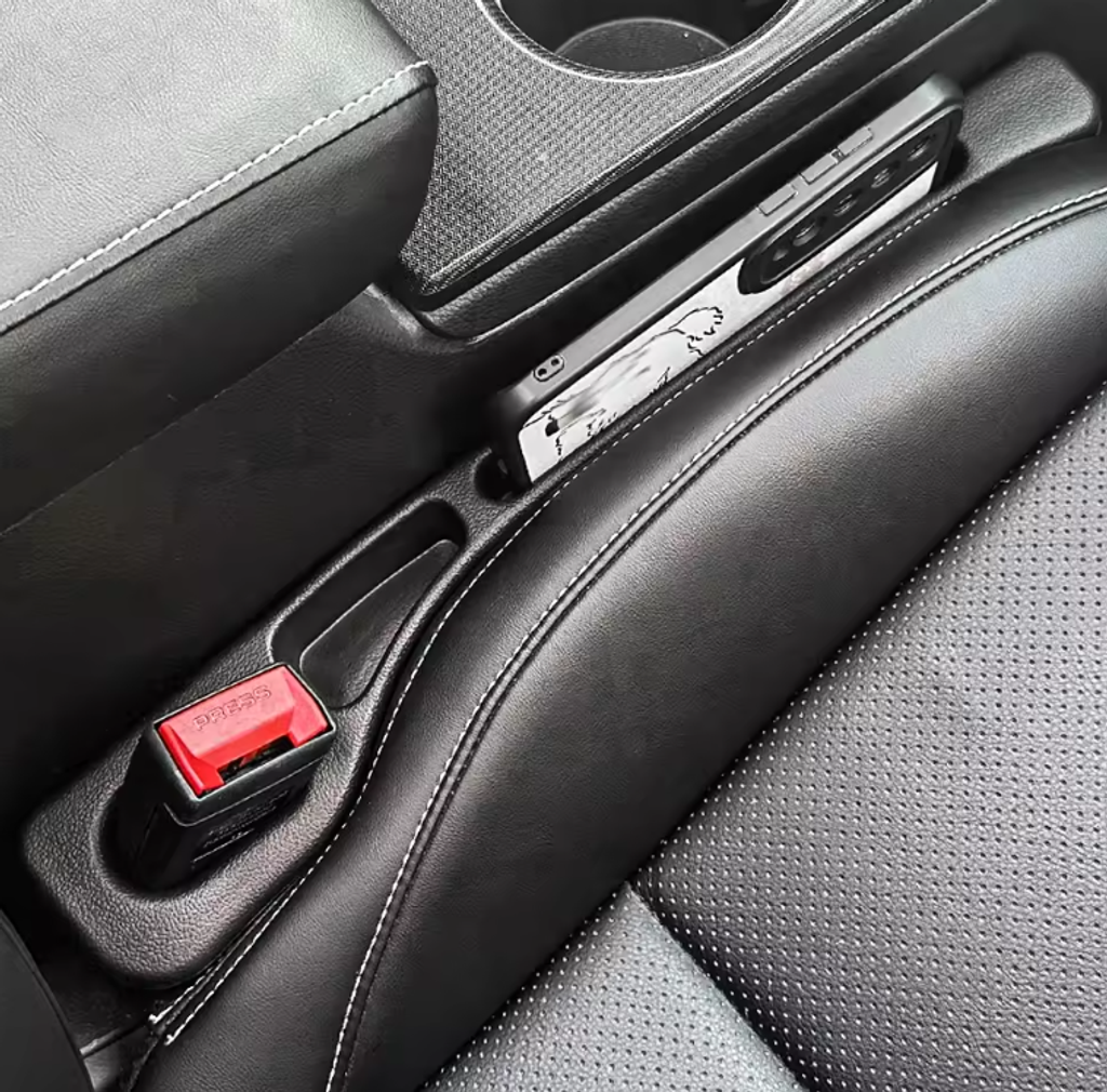🔥Last Day 50% OFF🔥Universal Car Seat Gap Filler Strip – Anti-Drop Pad with Seatbelt Slot